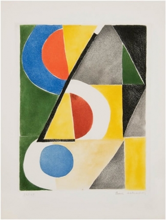 Abstract Composition with triangles and Semicircles - Sonia Delaunay