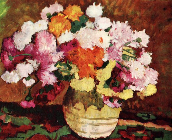 Vase with Chrysanthemums - Штефан Лучіан