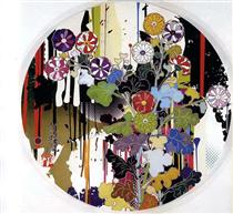 I Recall The Time When My Feet Lifted Off The Ground, Ever So Slightly. – Kôrin – Chrysanthemum - Takashi Murakami