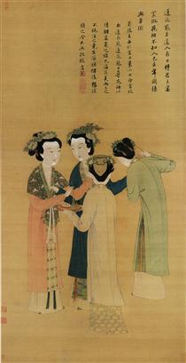 Court Ladies of the Former Shu - 唐寅
