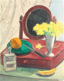 Still Life with Narcissus and Mirror - Theodor Pallady