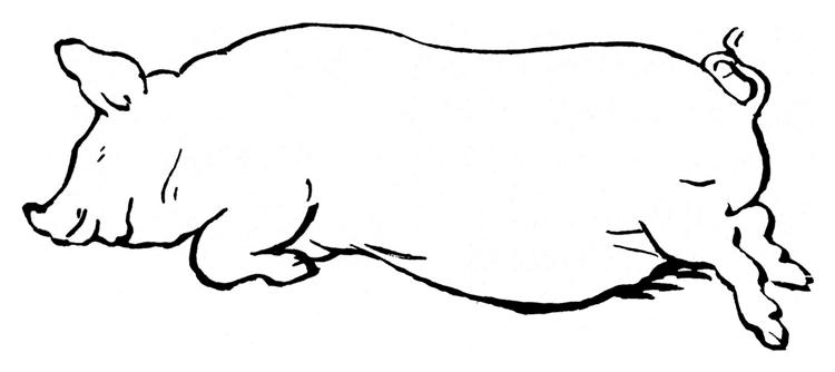 Sleeping Pig - Theodor Severin Kittelsen