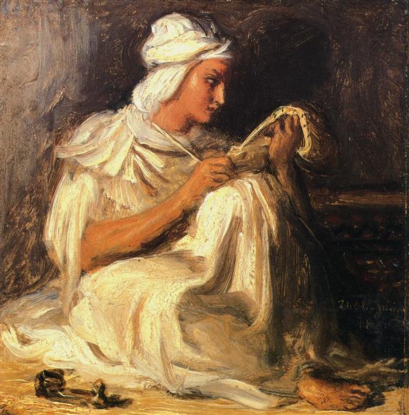 Young Teleb Seated - Théodore Chassériau