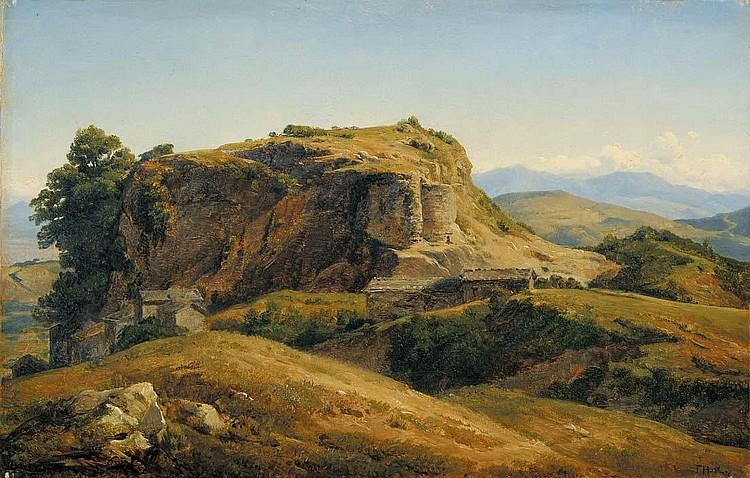 Hilly landscape, Auvergne, c.1830 - Théodore Rousseau