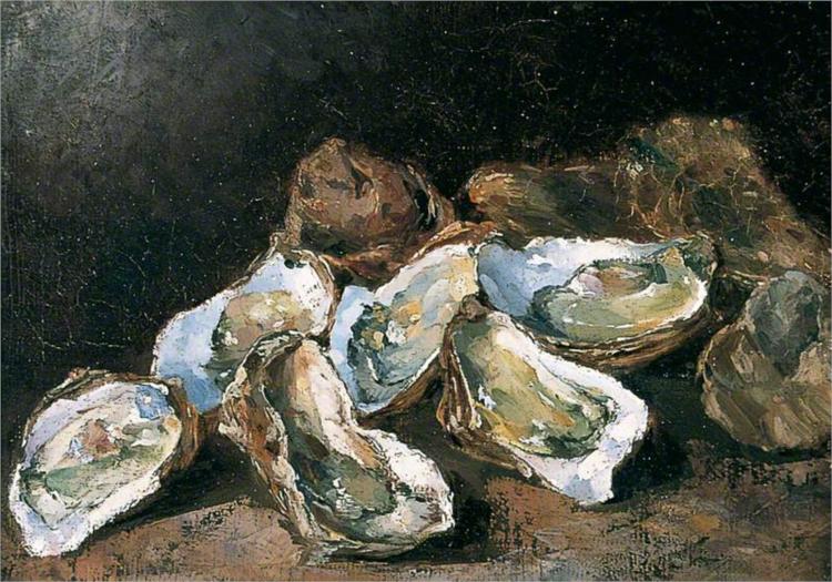 Still Life with Oysters - Augustin Théodule Ribot