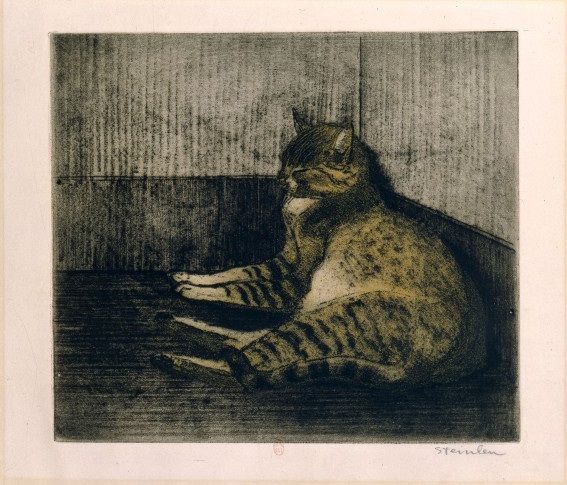 Cat Sleeping In A Corner, 1902 - Theophile Steinlen