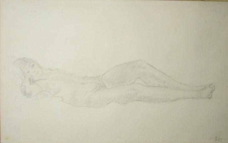 Nude pencil - Theophile Steinlen