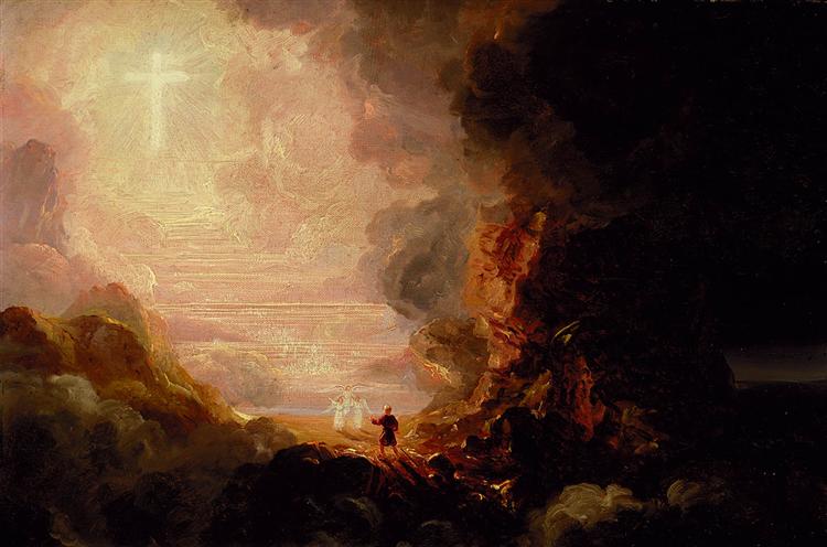 The Pilgrim of the Cross at the End of His Journey (part of the series The Cross and the World), 1846 - Thomas Cole