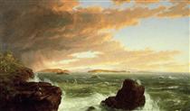 View Across Frenchman`s Bay from Mount Desert Island, After a Squall - Thomas Cole