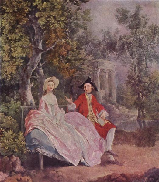 Conversation in a Park, 1745 - Томас Гейнсборо