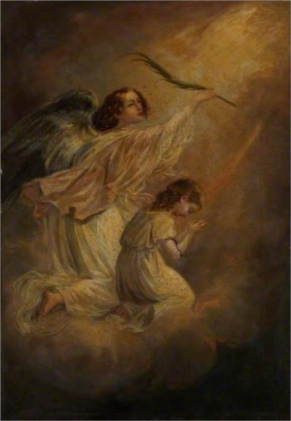 Angel with a Child - Томас Джонс Бейкер