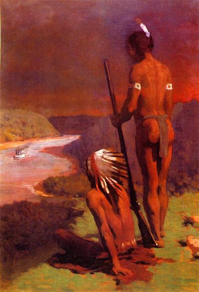 Índios no Rio Ohio, 1907 - Thomas Pollock Anshutz