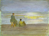 Man and Woman on the Beach - Thomas Pollock Anshutz