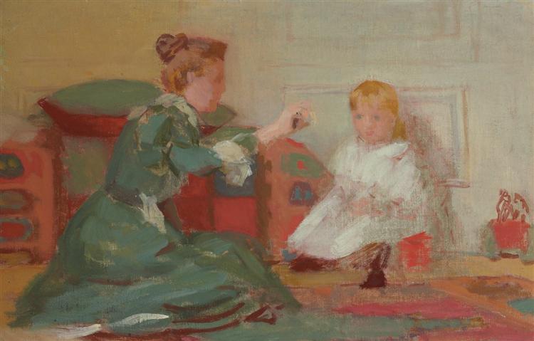 Mother and Child, 1900 - Томас Поллок Аншутц