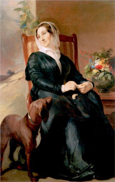 Sarah Sully and Her Dog, Ponto, 1848 - Thomas Sully