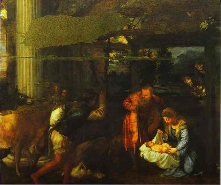 Adoration of the Shepherds, 1533 - Тициан