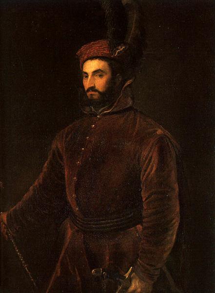 Portrait of Ippolito de Medici in a Hungarian Costume, 1532 - 1533 - Ticiano Vecellio