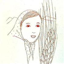 A Girl in the Scarf - Toyen