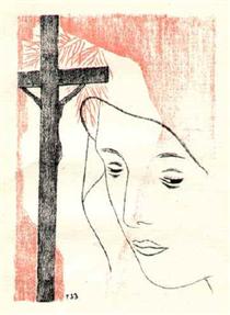 A Girl with the Crucifix - Toyen