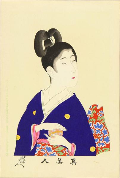 A beauty holding a ball, 1897 - Тойохара Тіканобу