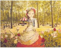 Girl in the park - Tsugouharu Foujita