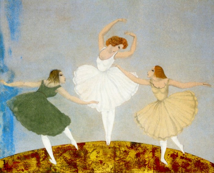 Three Ballerinas, 1918 - Цуґухару Фудзіта