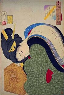 Looking hot - The appearance of a housewife in the Bunsei era - Yoshitoshi