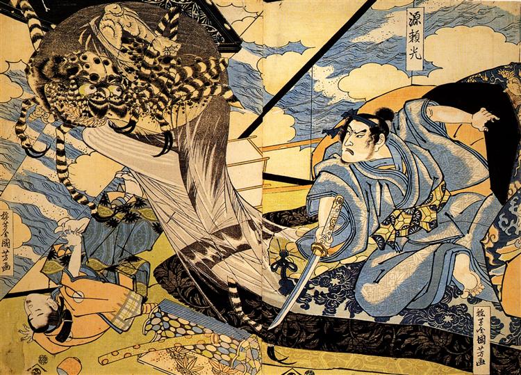 Minamoto Yorimitsu also known as Raiko - Utagawa Kuniyoshi