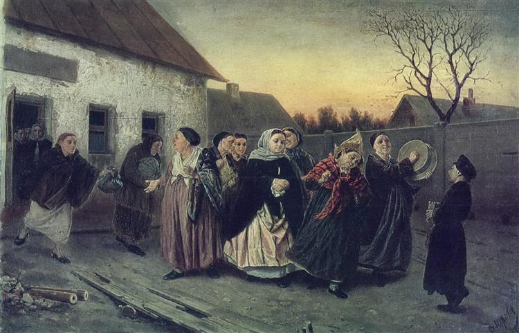 Накануне девичника. Проводы невесты из бани, 1870 - Василий Перов