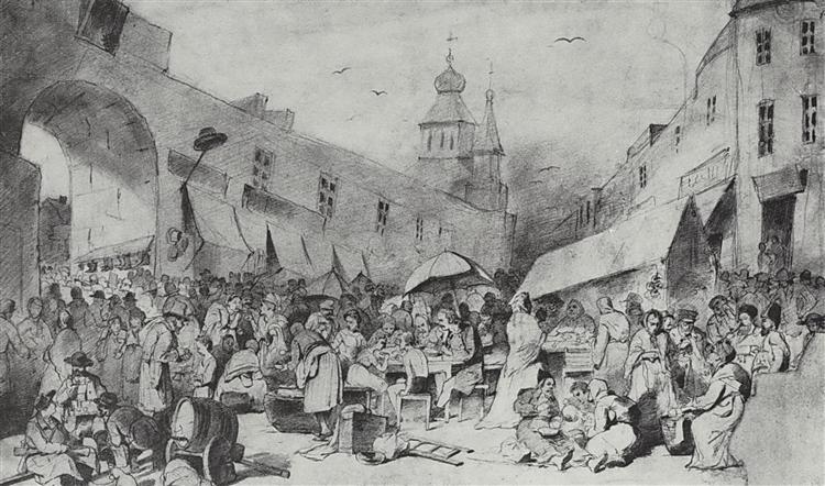 Толкучий рынок в Москве, 1868 - Василий Перов