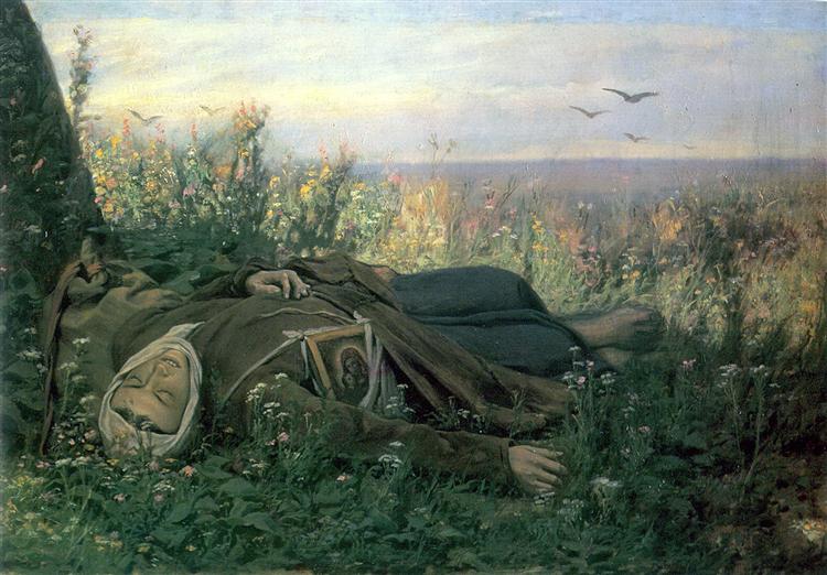 Wandering in a field, 1879 - Vasily Perov