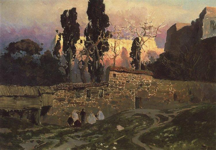 Константинополь (Стамбул). Эски-Сарайский сад., 1882 - Василий Поленов