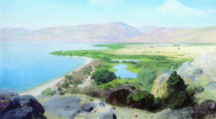 Sea of ​​Galilee, c.1885 - Василь Полєнов