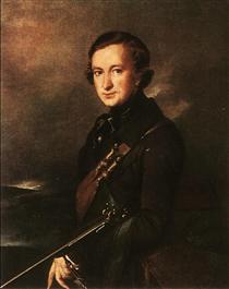 Portrait of Yu. F. Samarin in the Hunting Dress - Vasily Tropinin