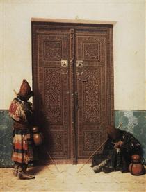 At the Door of a Mosque - Wassili Wassiljewitsch Wereschtschagin