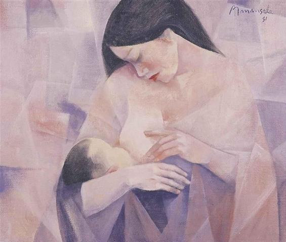 Mother and Child, 1981 - Vicente Manansala