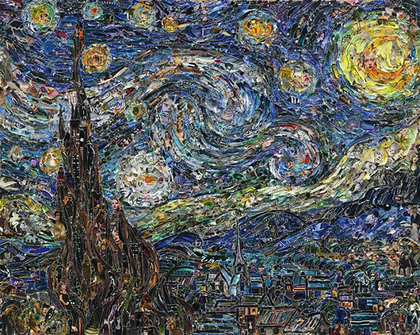 Starry Night, after Van Gogh (Pictures of Magazines 2), 2012 - Вік Муніс