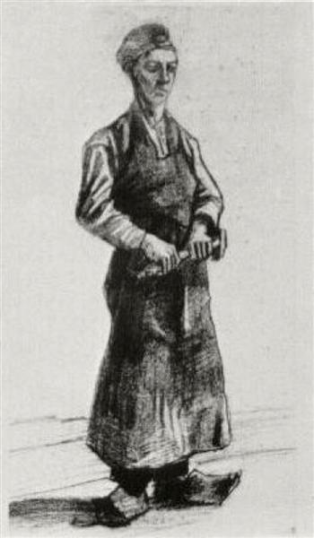 A Carpenter with Apron, 1882 - 梵谷