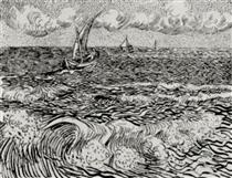 A Fishing Boat at Sea - Vincent van Gogh