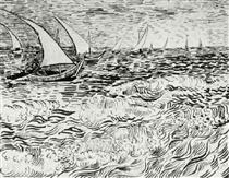 A Fishing Boat at Sea - Vincent van Gogh