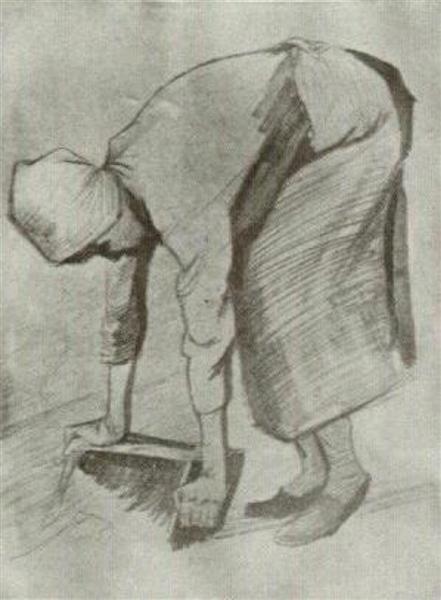 Bending Woman, 1882 - Вінсент Ван Гог
