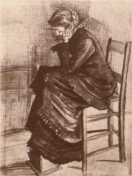 Bent Figure of a Woman, 1882 - 梵谷