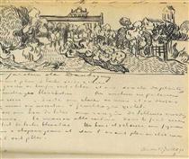 Daubigny's Garden with Black Cat - Vincent van Gogh