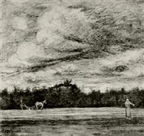 Field with Thunderstorm - Винсент Ван Гог