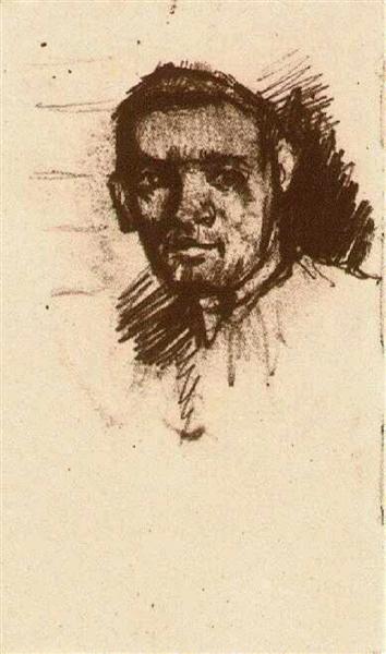 Head of a Young Man, Bareheaded, 1884 - 1885 - 梵谷