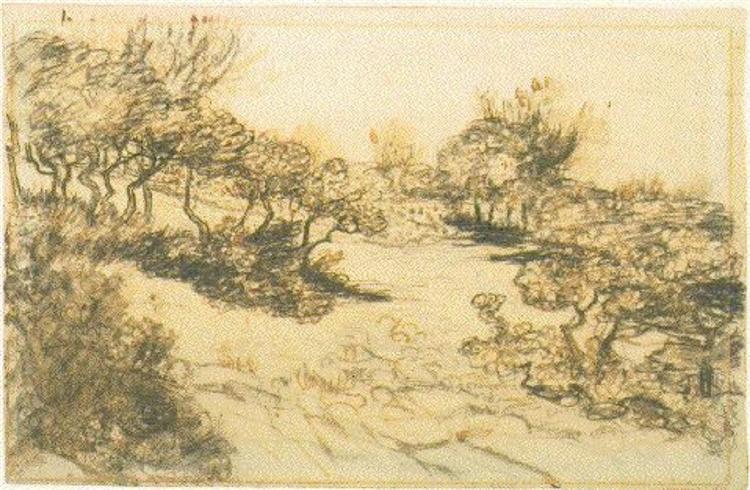 Hill with Bushes, 1888 - Vincent van Gogh