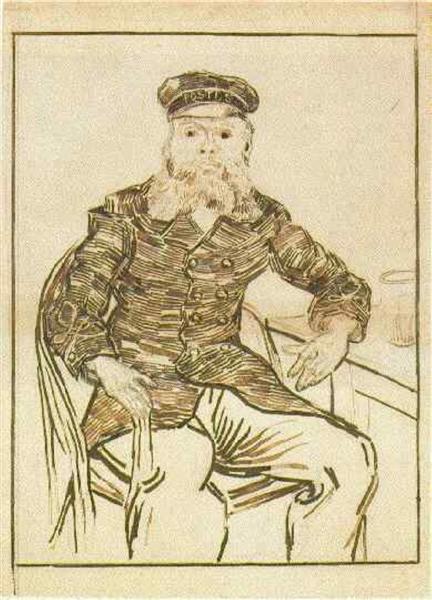 Joseph Roulin, Three-Quarter-Length, 1888 - 梵谷