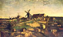 Montmartre the Quarry and  Windmills - Винсент Ван Гог