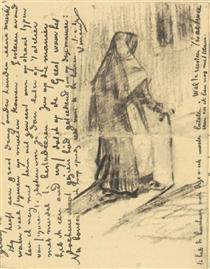 Old Woman Seen from Behind - Vincent van Gogh