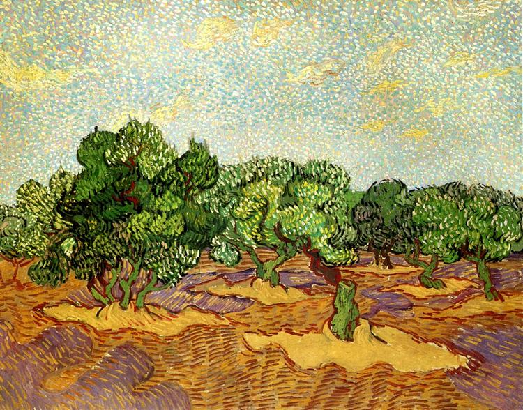 Olive Grove - Pale Blue Sky, 1889 - Vincent van Gogh